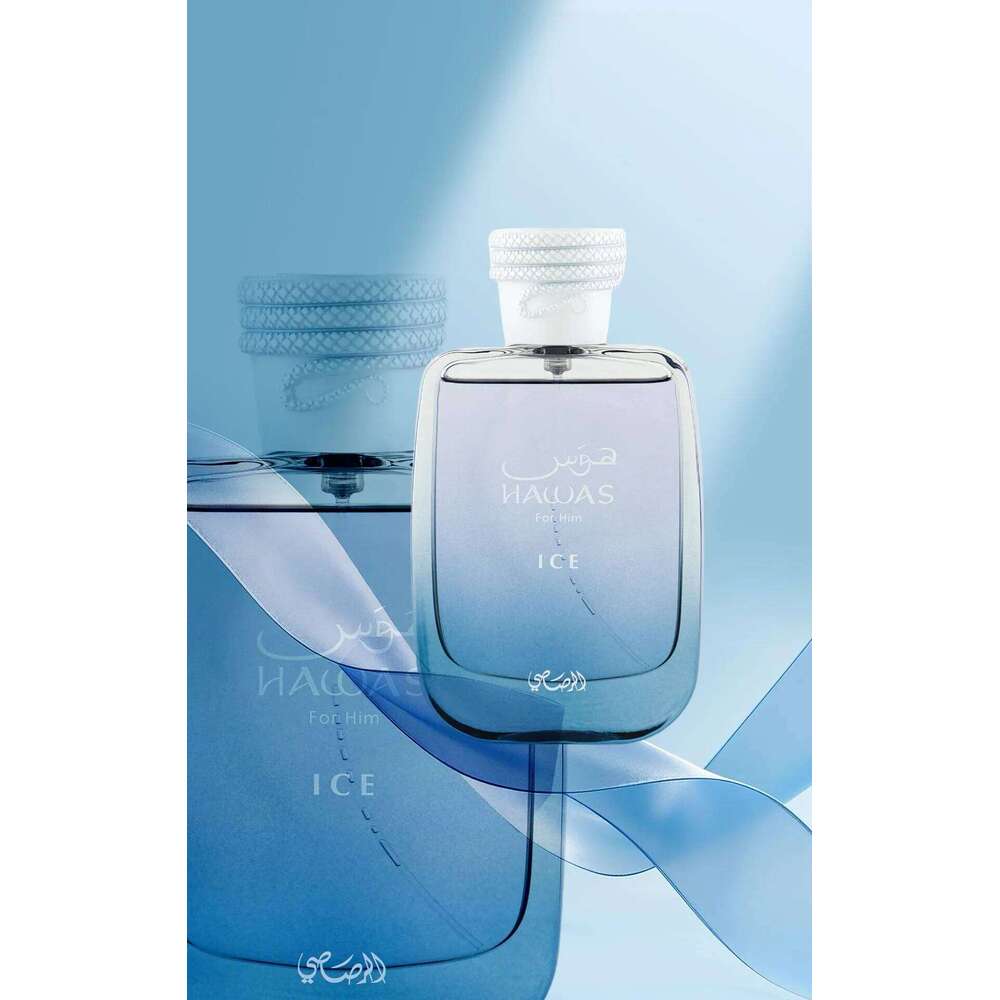 Rasasi Ice EDP Men 3.4oz Fresh Aquatic Citrus Long Lasting Cologne, Holiday Gift for HimRasasi Hawas Z260311