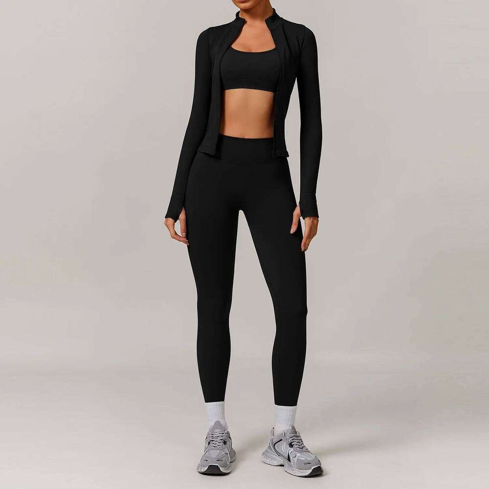 Seamless 2/3PCS Clothes Sportswear Yoga Suits For Women Fitness Set Tracksuits Sports Bra Gym Leggings 26H0311