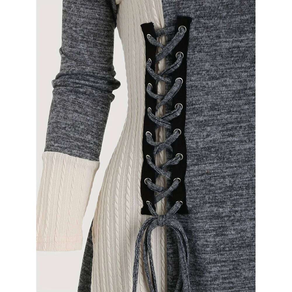 Europe, America, autumn winter, the new fashion women's dress with long sleeves and a shoulder. Z260311