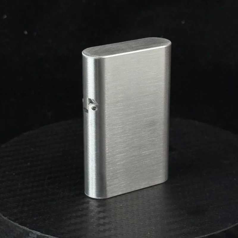 Metal delicate kerosine lighter armor CNC hollowed out old grinding wheel ignition creative engraving custom windproof lighter N260311