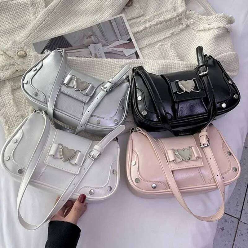 Fashion Women Shoulder Y2K Armpit Luxury Design Bolsos Pleated Underarm Bag Solid Color Messenger Bags Hobos Handbags XJ260311