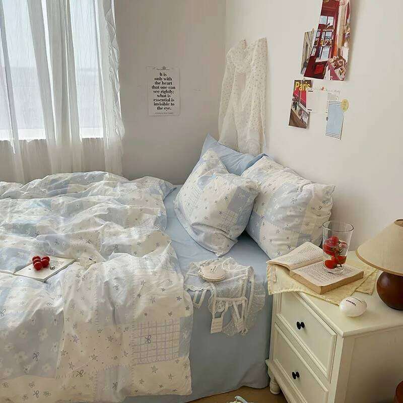 3pcs Duvet Set 1*Duvet Cover + 2*Pillowcase, Without Core, Blue Bedding Set, Soft Comfortable H260311 - view 5