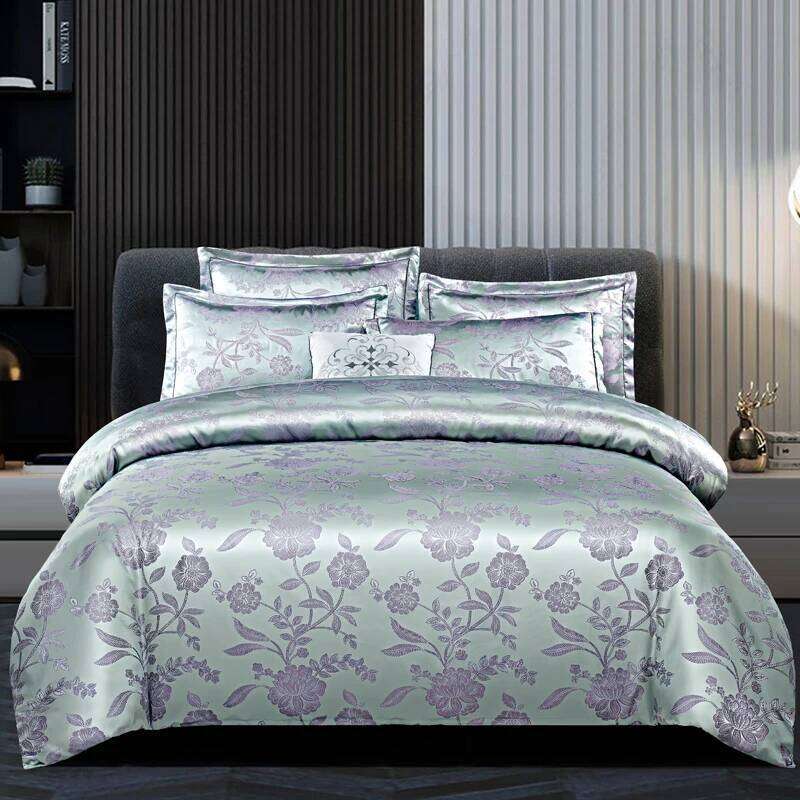 New 3pcs Duvet Cover and Pillow case Set No Filling European Light Jacquard Woven Polyanthous Type Family bedroom Bedding H260311