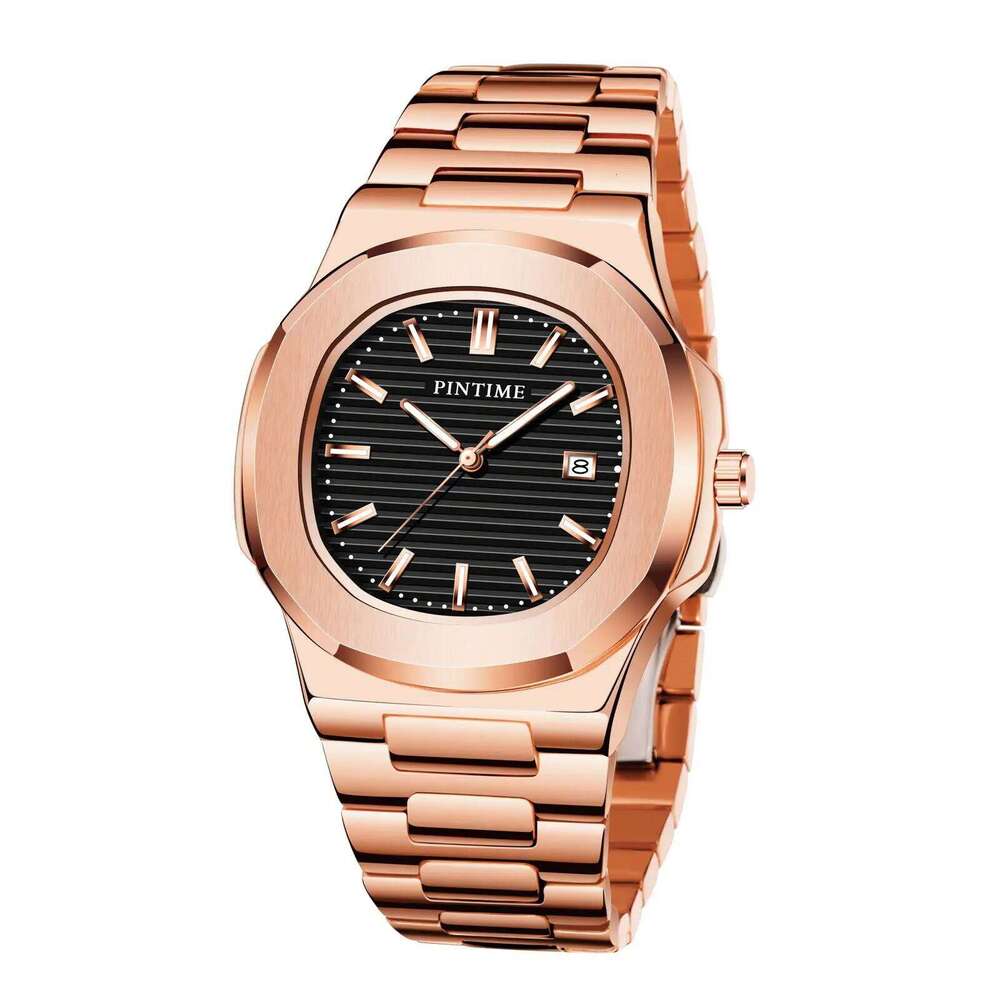 Men Fashion Watch Stainless Steel Quartz Wristwatch Luminous Hand Waterproof Auto Date Clock Relogio Gifts