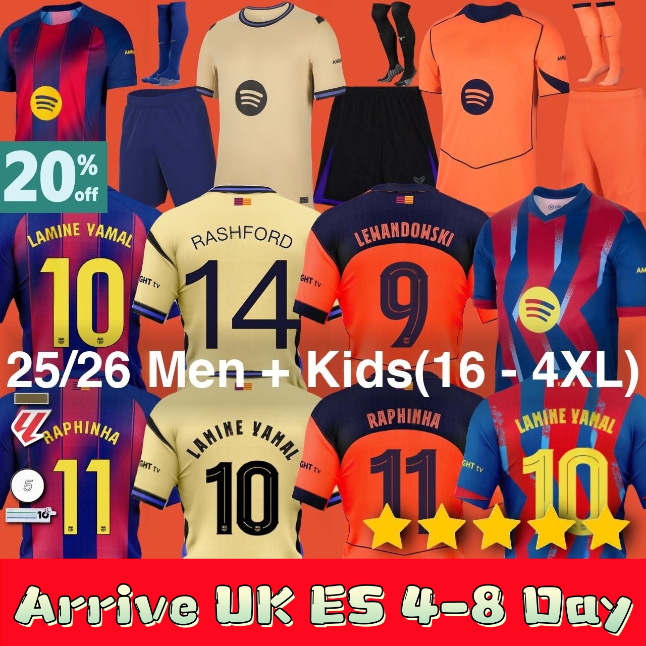 Barcelona 25 26 jersey kids LAMINE YAMAL PEDRI RAPHINHA CUBARSI soccer jersey FERMIN KONUNDE OLMO football jersey BALDE FERRAN F DE JONG Barcelona jersey kids kit