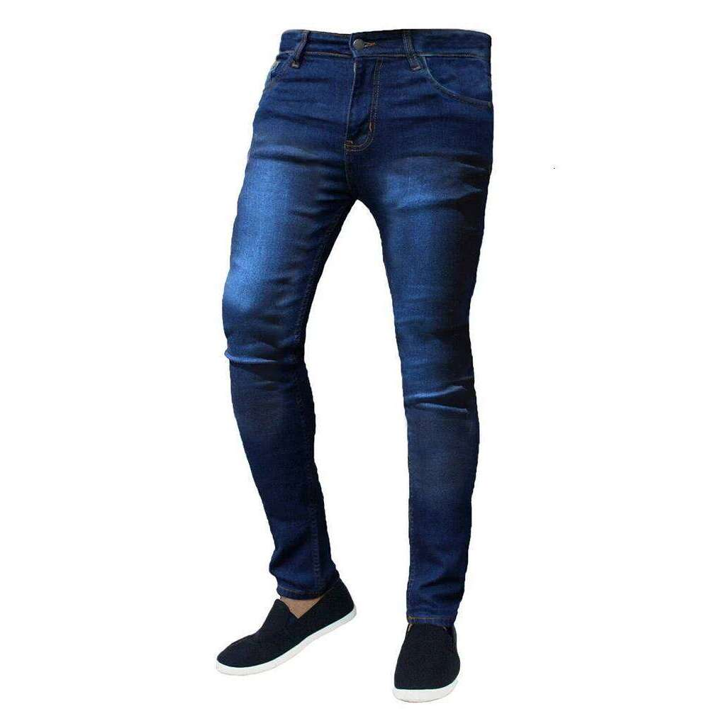 New High Quality Classic Style Slim Jeans for Men Street Male Stretch Denim Trousers Light Blue Skinny Pencil Pants Z260225