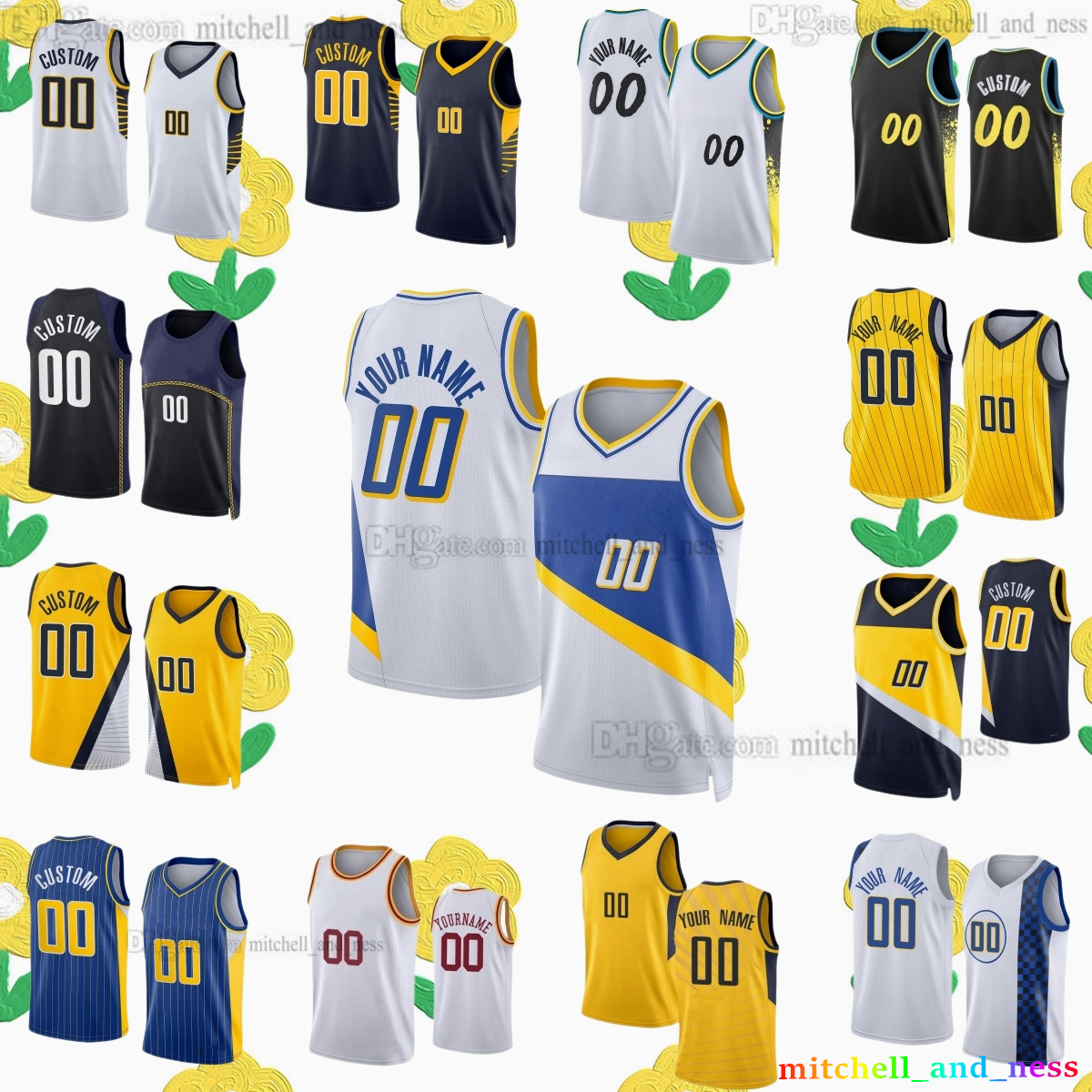 Custom New City 43 Pascal Siakam Printed Basketball Jersey 0 Tyrese Haliburton 2 Andrew Nembhard 40 Ivica Zubac 23 Aaron Nesmith 1 Obi Toppin 5 Walker Jerseys Shorts