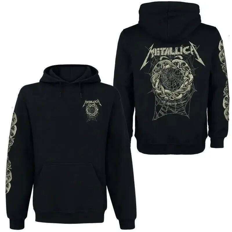 Heavy Metal Band Men Women Street Hip Hop Pullover Poster Print Hoodies Comfortable Oversized Sweatershirt Unisex C260311