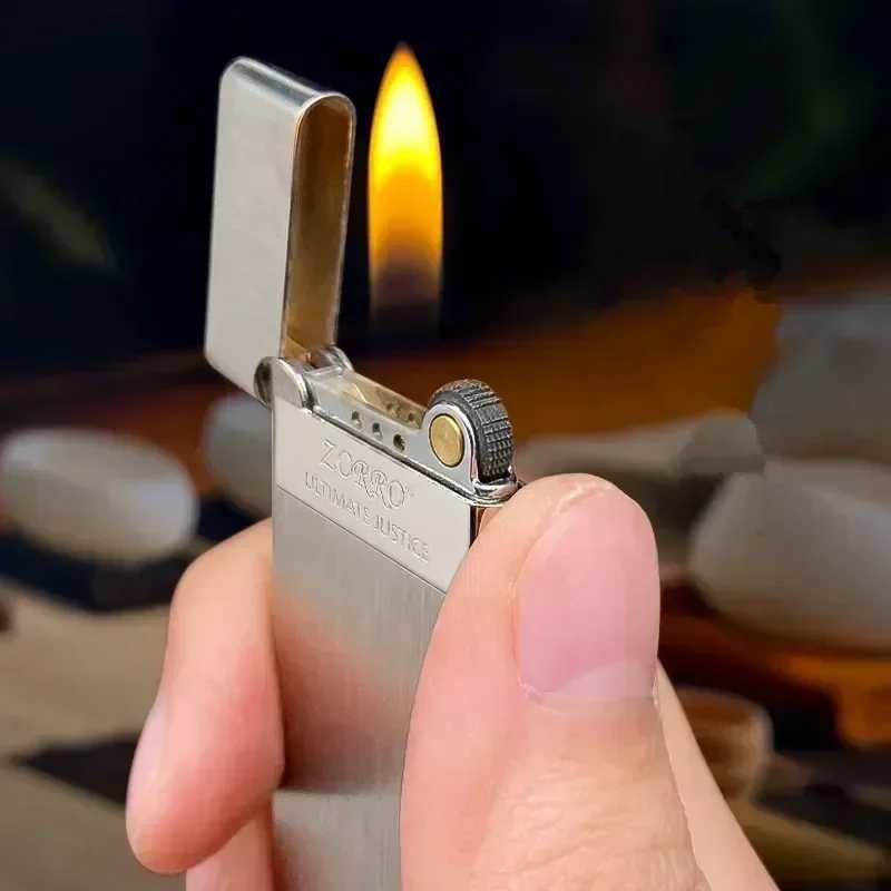 official genuine slim kerosene lighter mini creative ultra-thin ultra narrow grinding wheel N260311