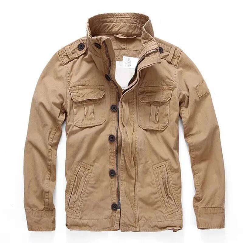 Men's cargo Denim Jackets Casual Cotton Comfortable Multiple pockets Loose Coats Male Tactical Jacket Mens 26H0311
