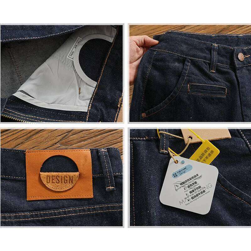 Color fixing process plain wash denim men's straight cone four seasons can wear casual pants tide Z260225