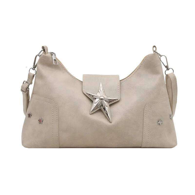 Punk Style Star Design Women Hobos Shoulder Bags Casual Y2k Cool Hot Girls Pu Crossbody Bag Commuter Female Phone Handbags Purse XJ260311