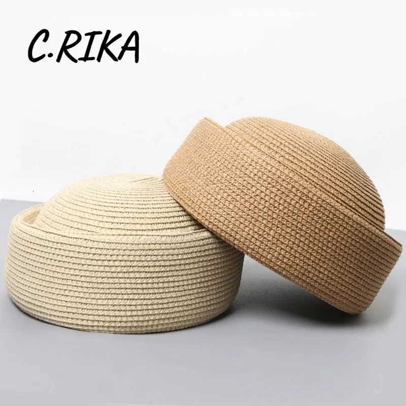 2026 New Summer Woven Paper Straw Berets Japanese Retro Artistic Painter lbox Hat Wen Circle Concave Top Straw Sun Hats X2603111