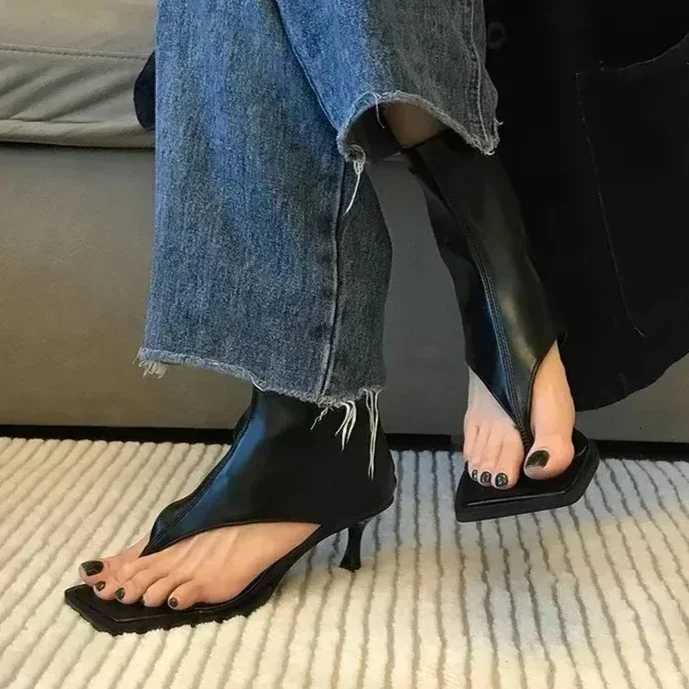 Mid Heels Sexy Womens Sandals Clip Toe Designer Elegant Heels Shoes 2025 Fad Summer Trend Party Shoes Pumps New Mujer Zapatos K260311
