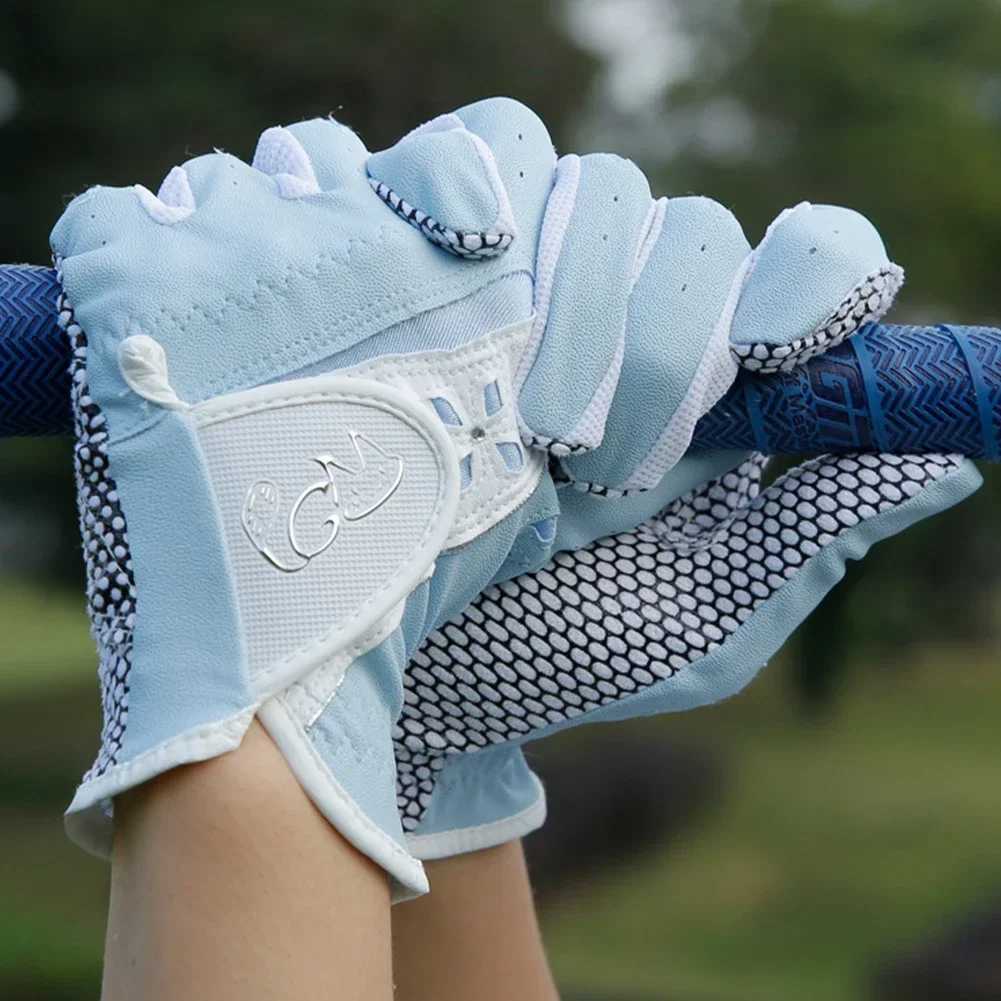 Womens Gloves PU Leather Left and Right Hands 1 Pair of Anti Slip Particles with Breathable Outdoor Sports Gloves M260311
