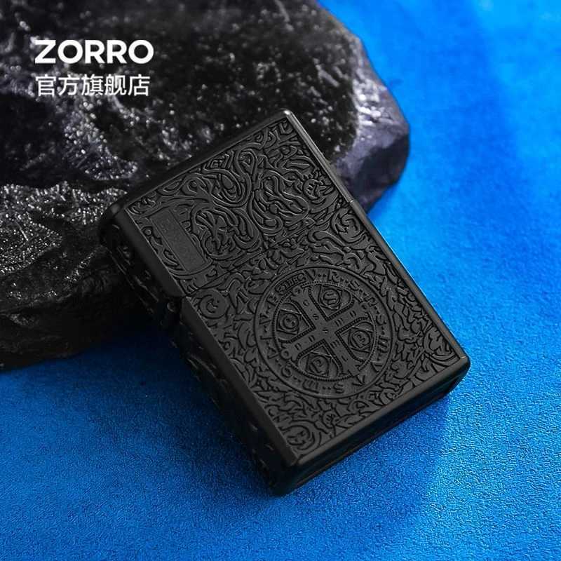 High-end Black Titanium Constantine Kerosine Lighter Thickened Armor Personalized Gift for Boyfriend N260311