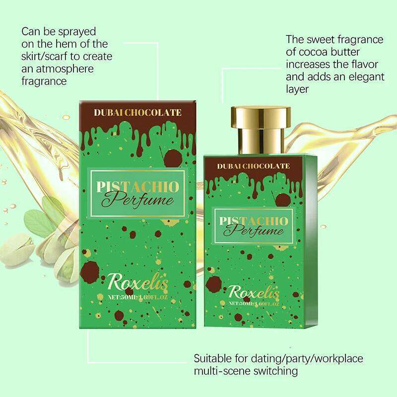 Dubai Pistachio Cocoa Kunafa Vanilla Perfume,Unisex Cuisine Fruity Notes Eau De Parfum,Chocolate Fragrance Spray,Fresh Scent Z260311