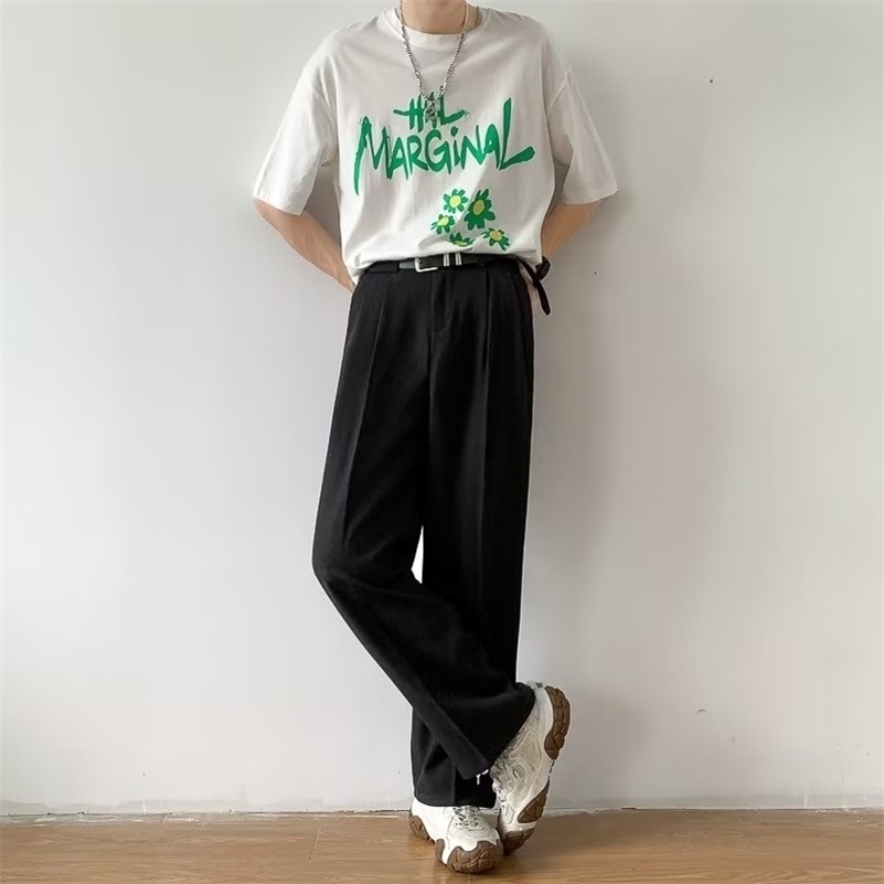 Brown Black Suit Pants Men Slim Fit Fashion Social Mens Dress Pants Korean Casual Straight Pants Mens Office Formal Trousers 260327