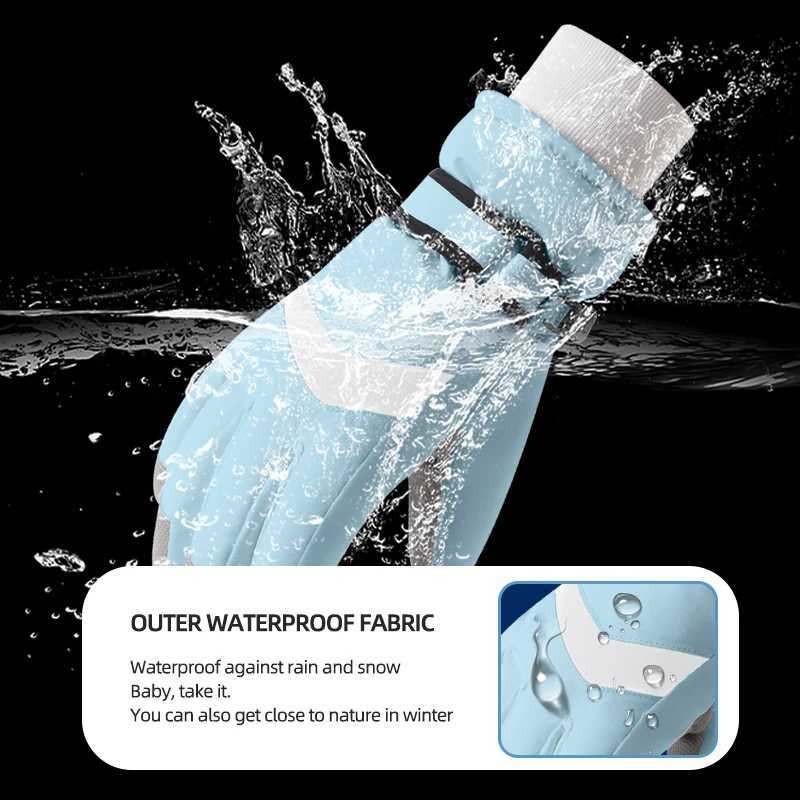 ski gloves winter warm skiing gloves with thick velvet and windproof touch screen cycling gloves M260311