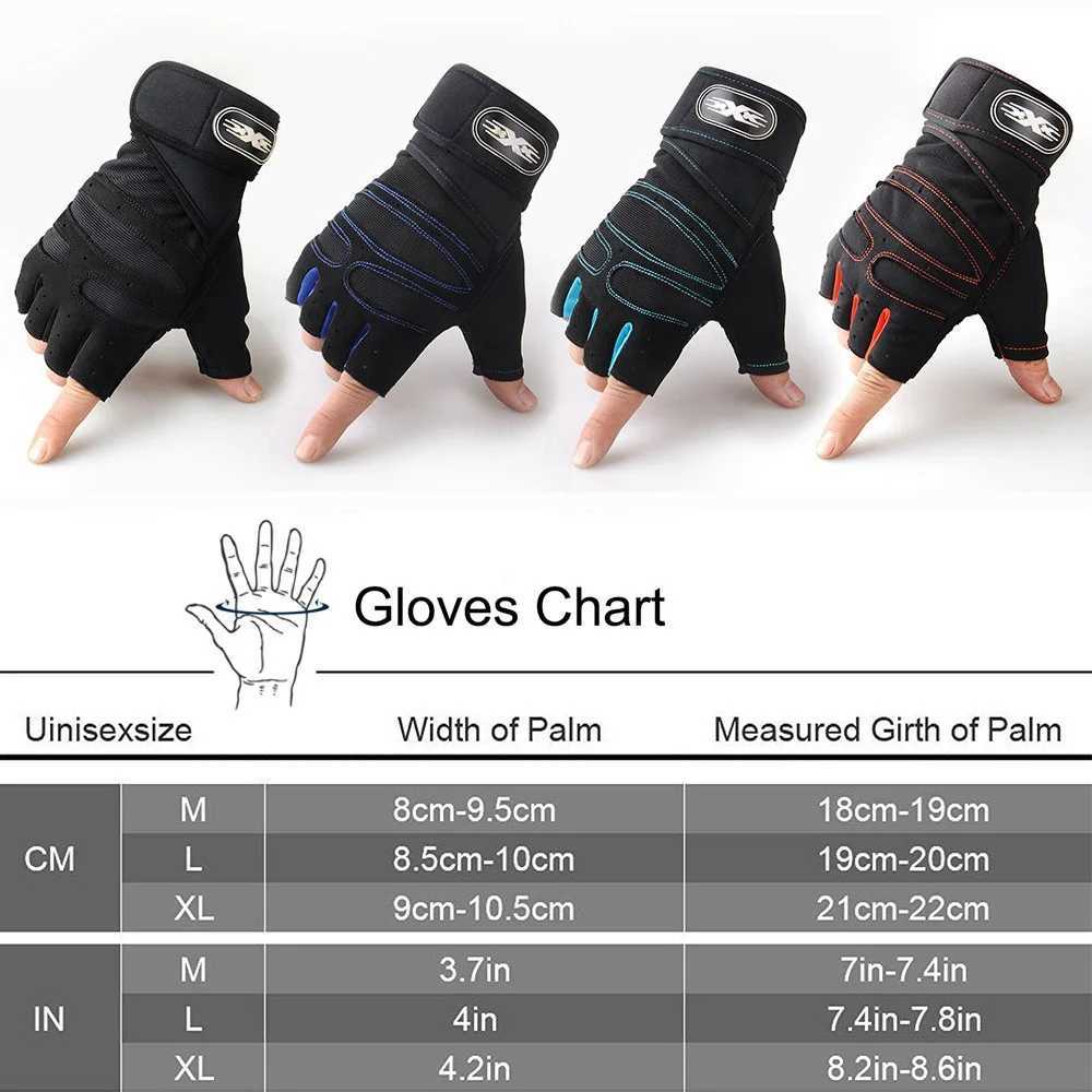 Workout Gym Gloves Men and Women Fitness Half Finger Gloves Wrist Support Exercise Training Fitness Gloves Non-Slip Breathable M260311