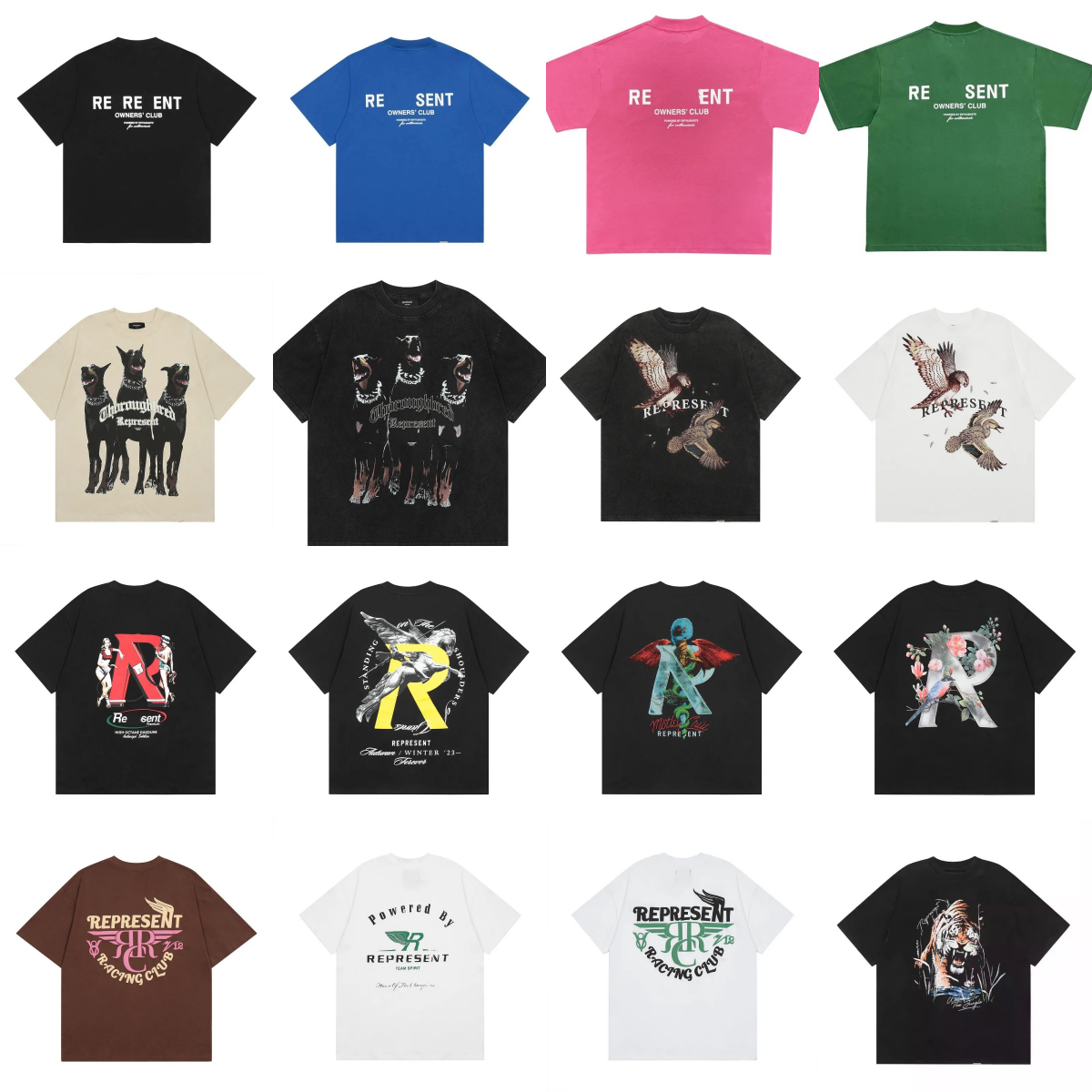 representers tshirt Designer summer Shirts Mens Retro Letters Printed Gothic Tee Owners Club Cotton Short Sleeves T-Shirt oversized pull t shirt eur size S M L XL