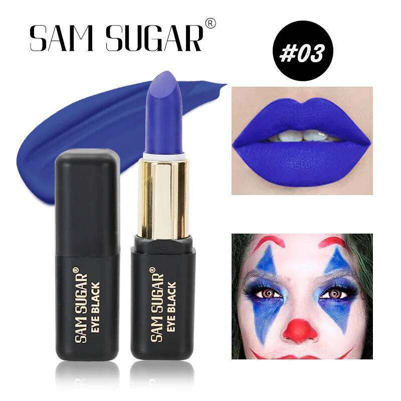 Halloween lipstick dark matte waterproof long-lasting non-stick cup olive green white lip glaze W260311