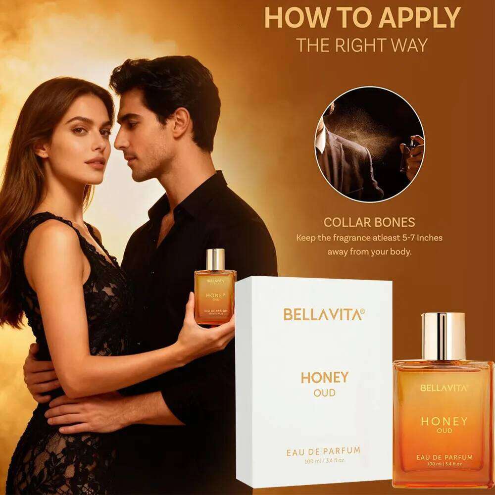 LUXURY HONEY OUD Spray Unisex Eau de Parfum Long Lasting Perfume for Man and Woman bellavita Holiday Gifts Z260311