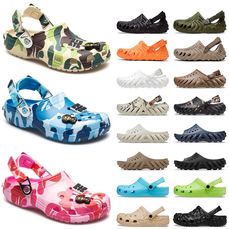 Summer Slides Designer croc Clog Sandals Beach Clogs Slippers Black White Pink Blue Green Grey Purple Orange Yellow Classic Men Women Waterproof Sandal Slipper 36-45