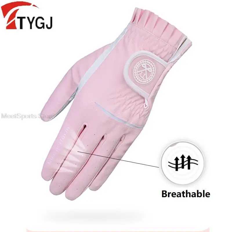 Ttygj 1 Pair Gloves Woman PU Leather Soft Gloves Ladies Anti-Slip Granules Sports Mittens Elegant Right Left Hand Aids M260311