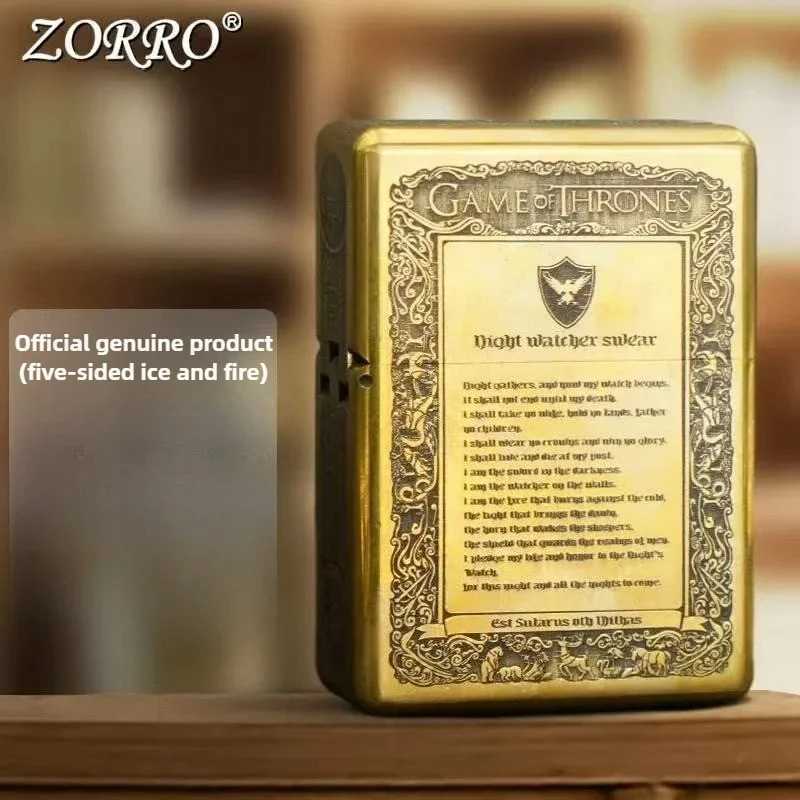 912S Heavy-duty Brass Thickening Kerosine LighterCreative Carving Lighters Mens Gifts Smoking Accessories N260311