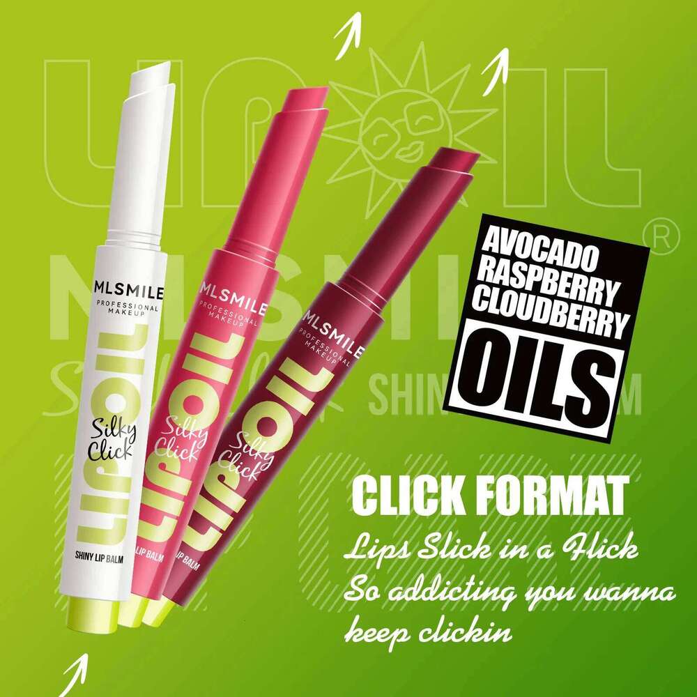 MLSMILE 3pcs/set Press Lipstick Solid Long-lasting Easy Color Moisturizing Pearl Mirror Lip Gloss W260311