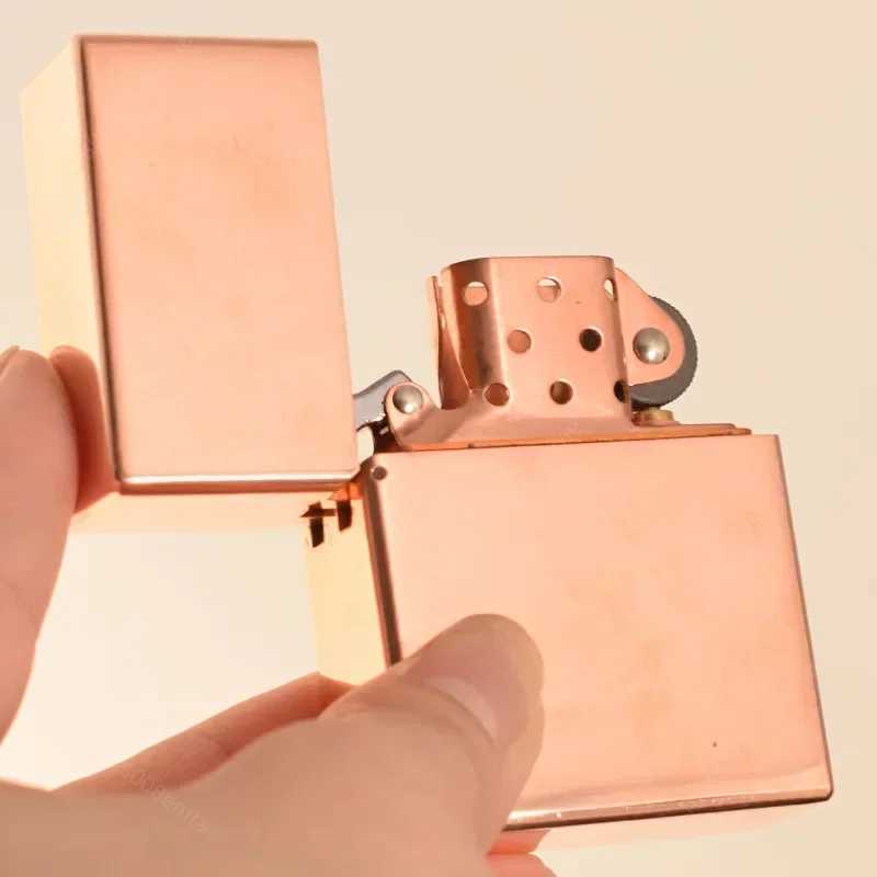 912S new Copper Heavy Duty Fuel Lighter Deep Carved Copper Lighter Cigarette Accessories Mens Gift N260311
