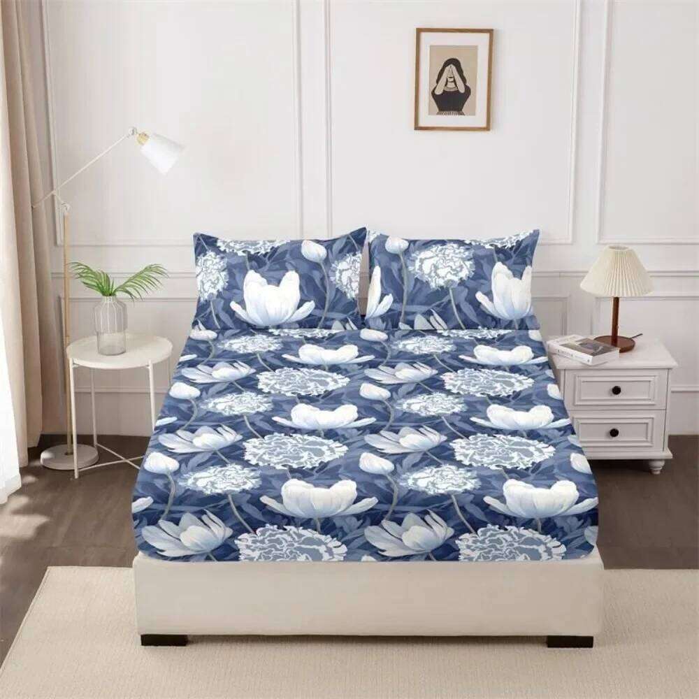 Cover Bedroom Bedding 3 Piece Printed Set one Bed Sheet and Two Pillowcases Una Sbana Y Dos Fundas De Almohada H260311