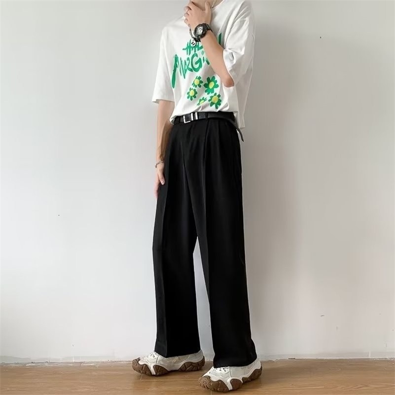 Brown Black Suit Pants Men Slim Fit Fashion Social Mens Dress Pants Korean Casual Straight Pants Mens Office Formal Trousers 260327