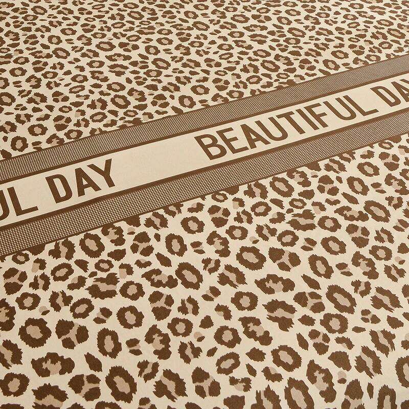 Leopard Print Fitted Wild Animal Cheetah Skin Texture Cover Romantic Fashion Bed Sheet Set with 2 Pillowcase Twin King H260311