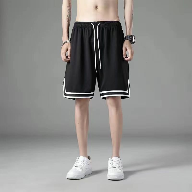 Men's Trendy Mesh Running Sports Shorts Five-point Long Shorts New Summer Designer Pants Mid-length Breathable Shorts For Men