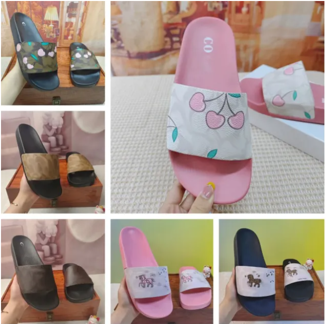 2025 Woman Designer Slipper for Man Sandals Slide Sandale Summer Beach Shoe Loafers Slippers Flower Sandal Flat Flip Flop Shoes size 35-44 WE2