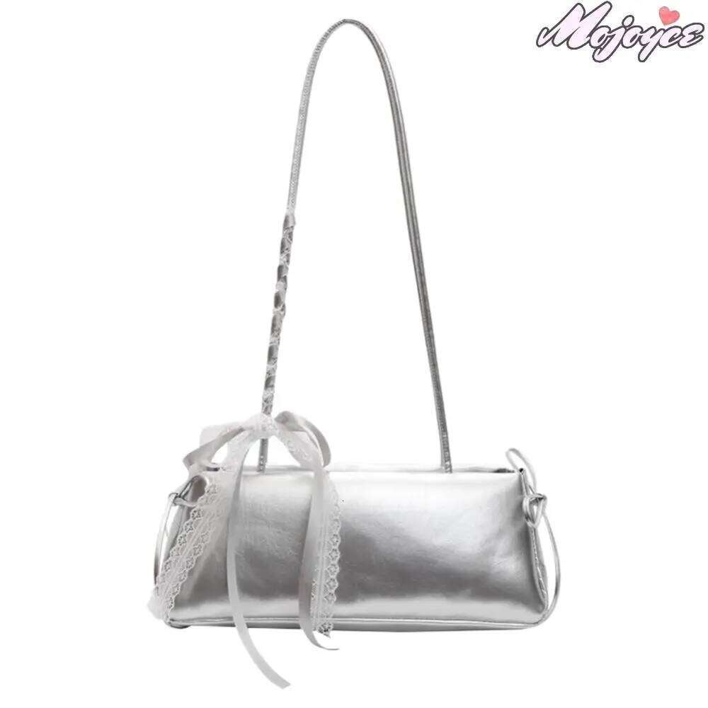 Women Leather with Bow Tie Shoulder Tote Handbag Purse Trendy Underarm Bag for Daily Use XJ260311