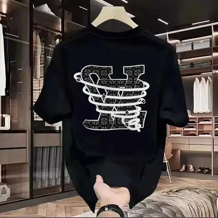 Men's T-Shirts Men's Tees Polos Summer Painted Graphic Shirt Unisex Men Women Short Sleeve Fashion Top Casual Vintage Luxury Retro Home Casual Men's Clothing