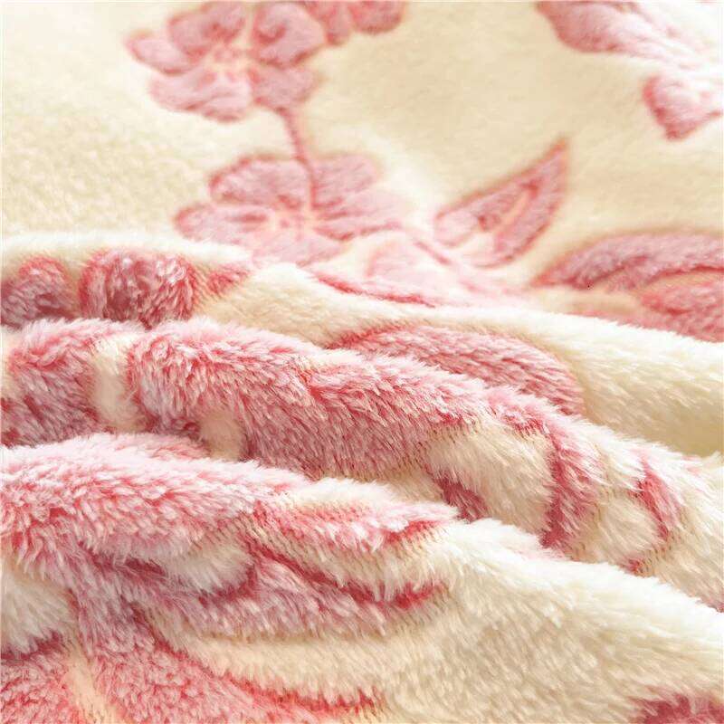 1pc Super Warm Duvet Cover for Winter Flower Printed Single/Queen/King Flannel Fleece housse de couette 220x240 no pillowcase H260311 - view 5