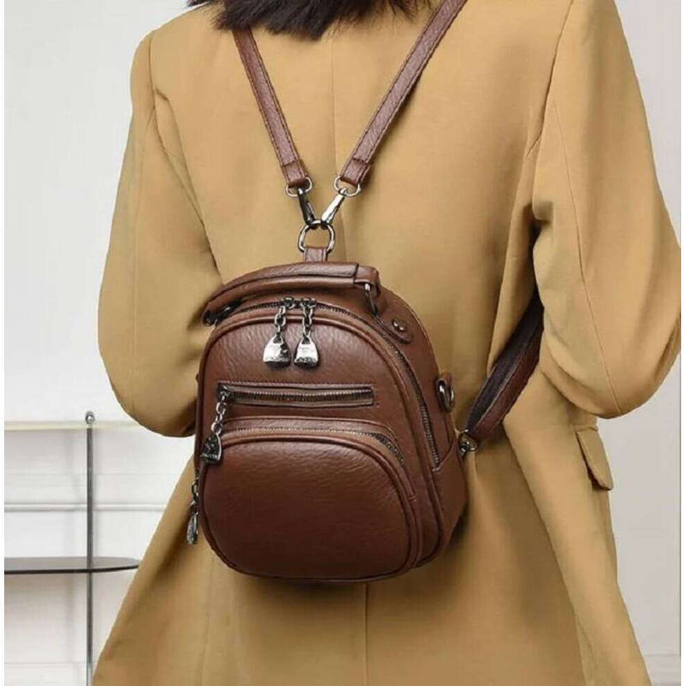 OLOEY Hot Sale New Fashion High Quality Soft Leather Small Backpacks Women's Casual Shoulder Bags Totes Crossbody Bag Backpack