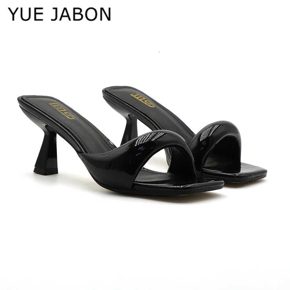 Green Silver High Heel Women Open Toe Slingback Sandals Female Pumps Square Toe Summer Simple Designer Heeled Sandals K260311