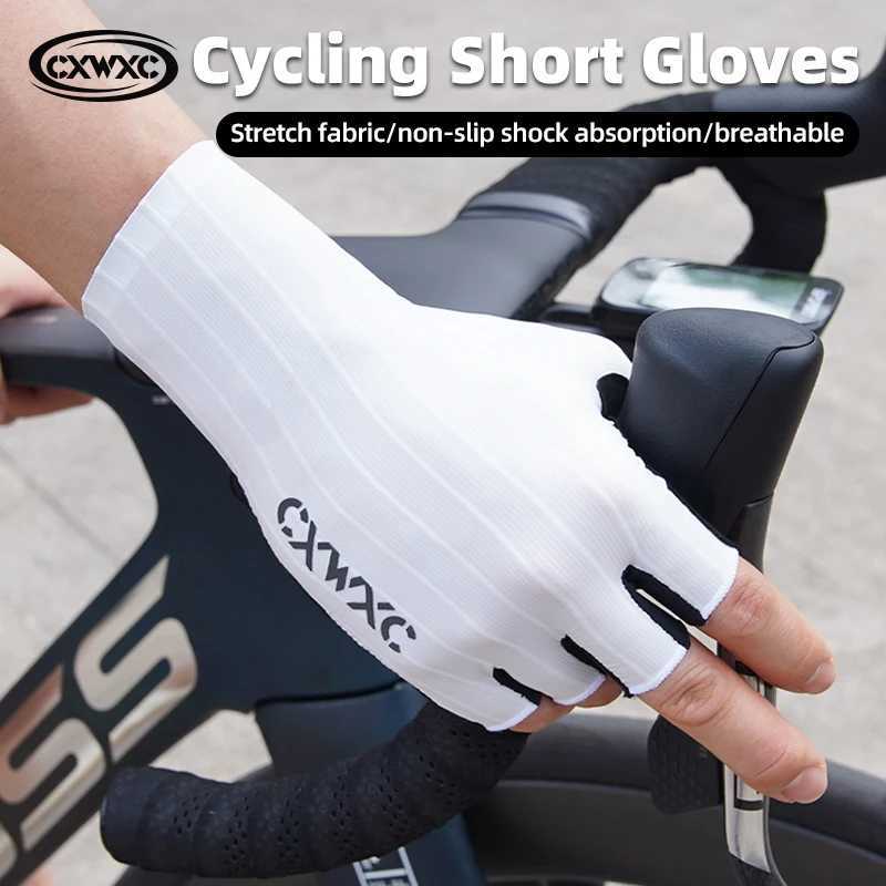 CXWXC Cycling Half Finger Gloves Men Women Breathable Anti-slip Glove Fitness Sport Training Gloves With Extended Wrist Guard M260311
