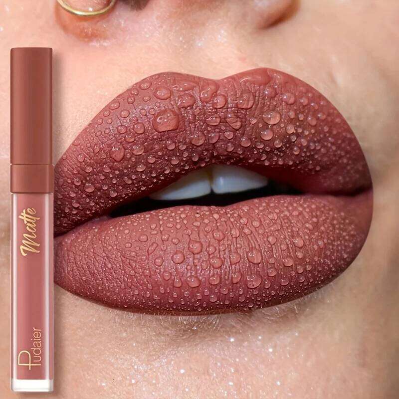 Long Lasting Velvet Glaze Matte Finish Waterproof, Smudgeproof, Lipstick suitable for multiple scenes, Everyday Lip Color W260311