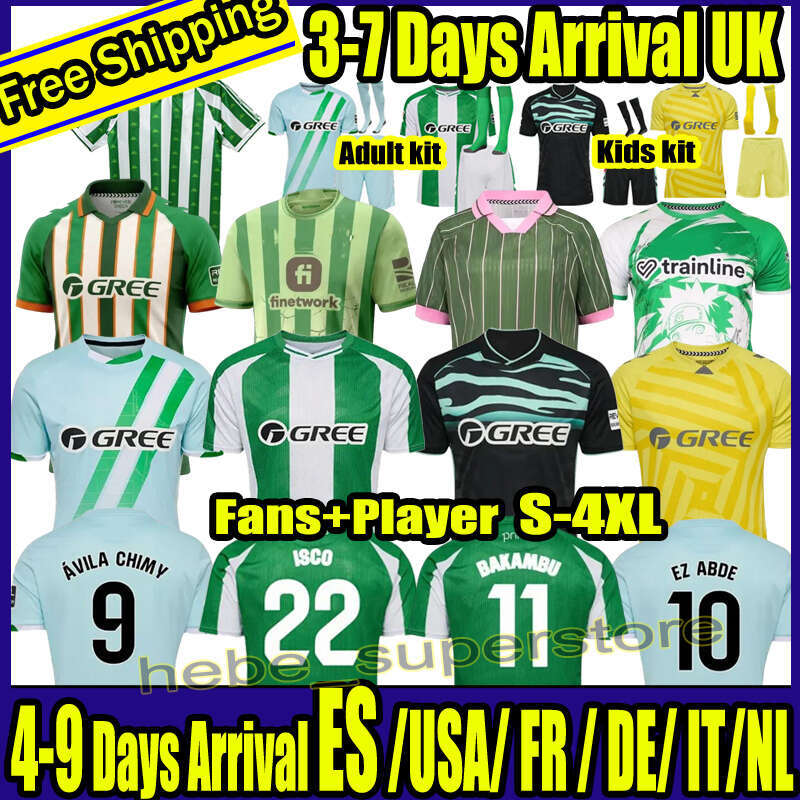 S-4XL Real Betis 25 26 Soccer Jerseys C.HERNANDEZ ISCO 2025 2026 LO CELSO BARTRA BAKAMBU EZ ABDE MARC ROCA Football Shirts ADRIAN Uniforms Men Kids Kits Retro 95 97 99
