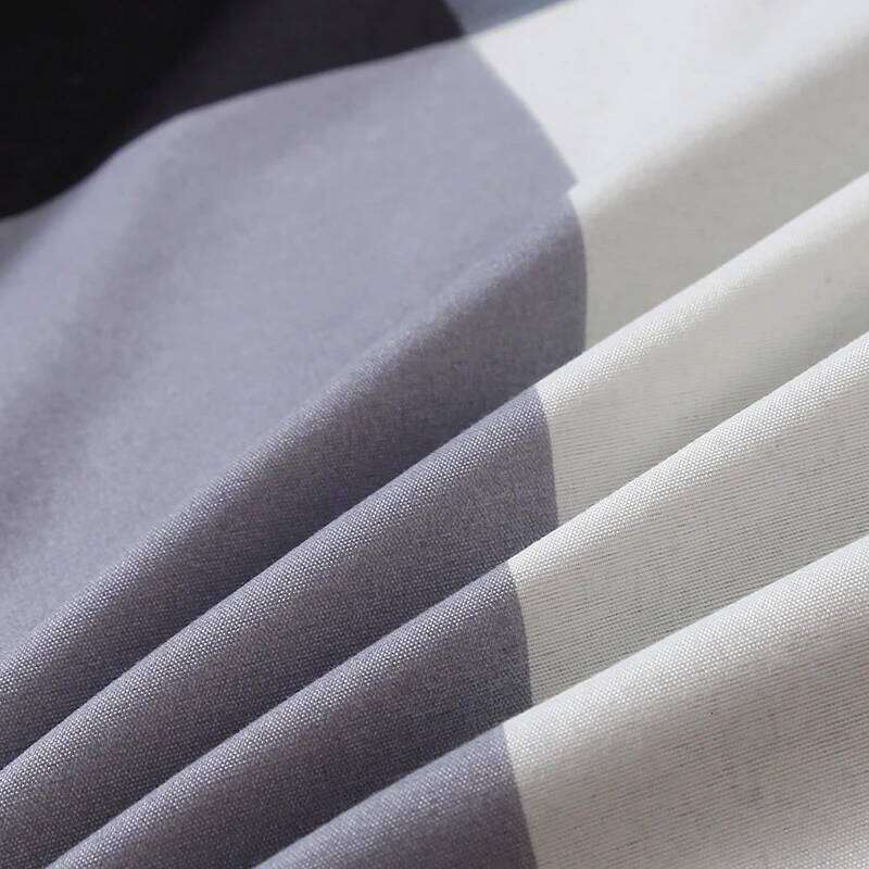Grid Plaid Duvet Modern Checkered Hotel Quality 4 Pieces Comforter Cover Set Zipper Closure Bedding H260311 - view 6