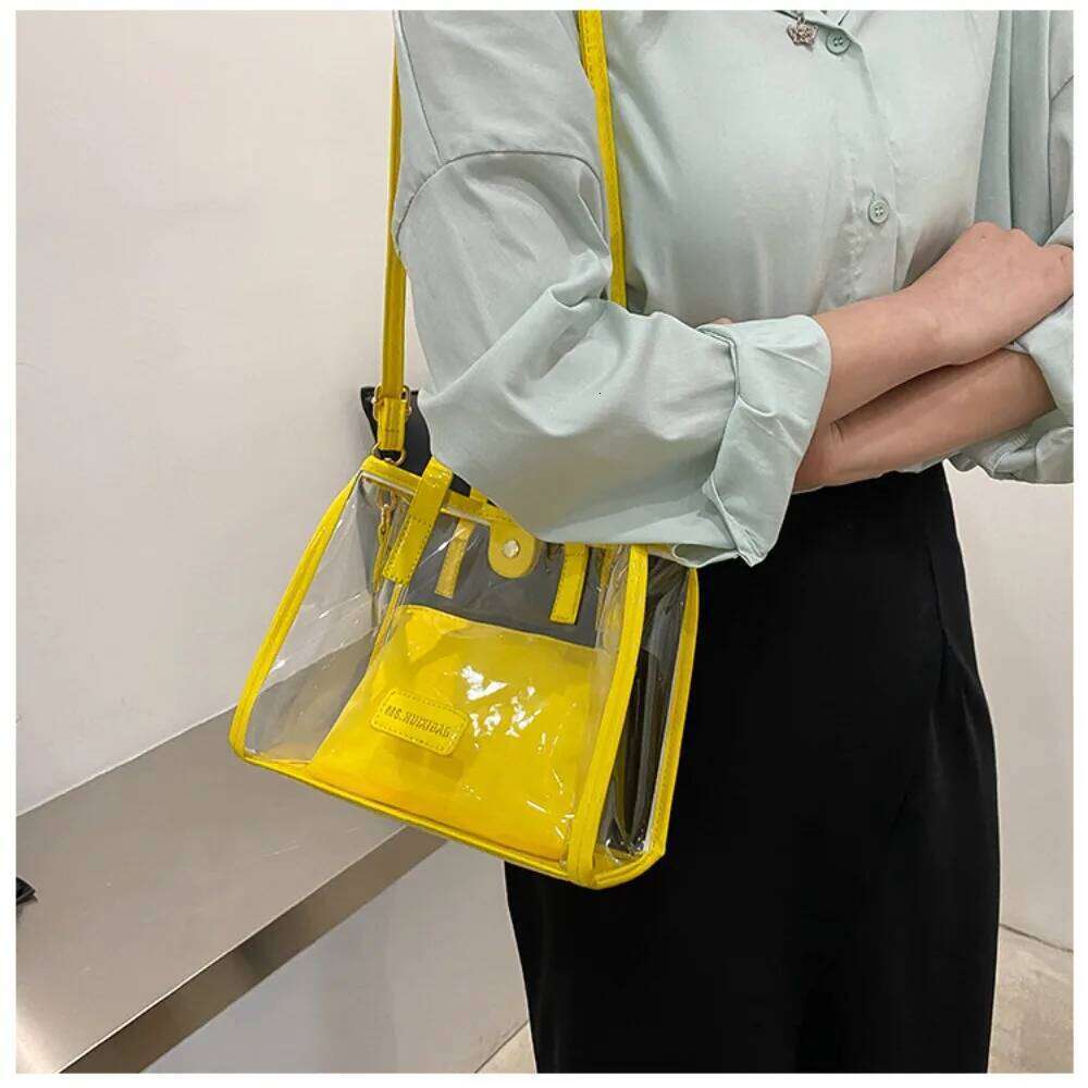 Women Transparent Clear Purse Crossbody Shoulder with Removable Strap Stadium Approved Bags Zipper Closure XJ260311