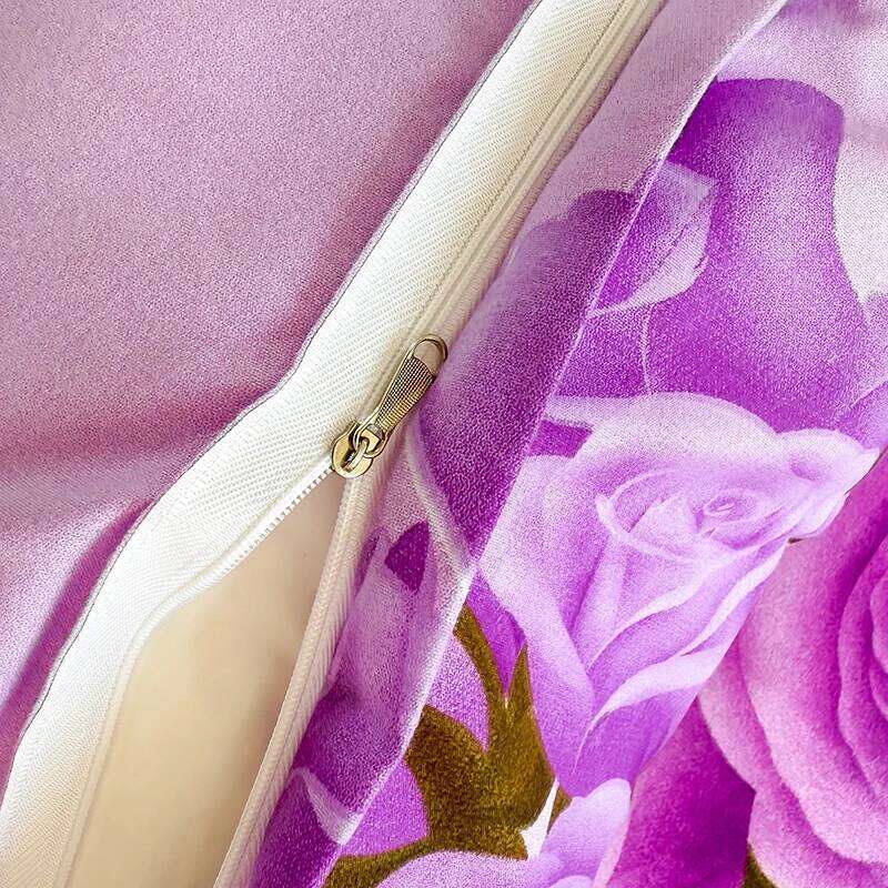 3pcs Brushed Bedding Pillowcase Set Skin Friendly Breathable Duvet Cover Pillowcases -ZQDL H260311