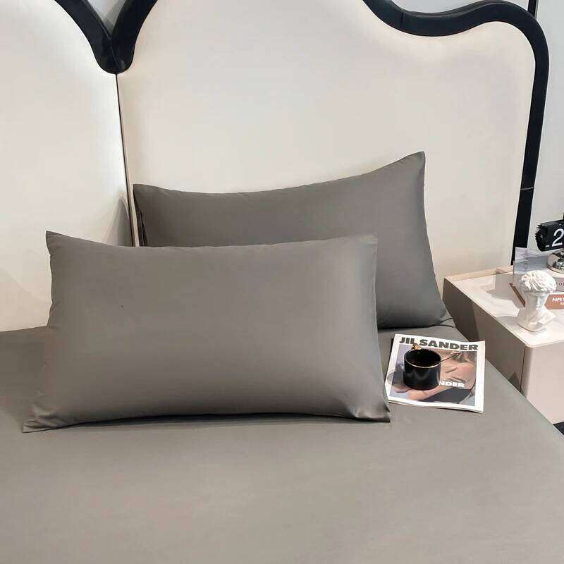 3pcs Solid Color ultra-fine fiber Fitted Bed Sheet Pillowcase Set Skin Friendly Breathable King size bed sheet Mattress Cover H260311