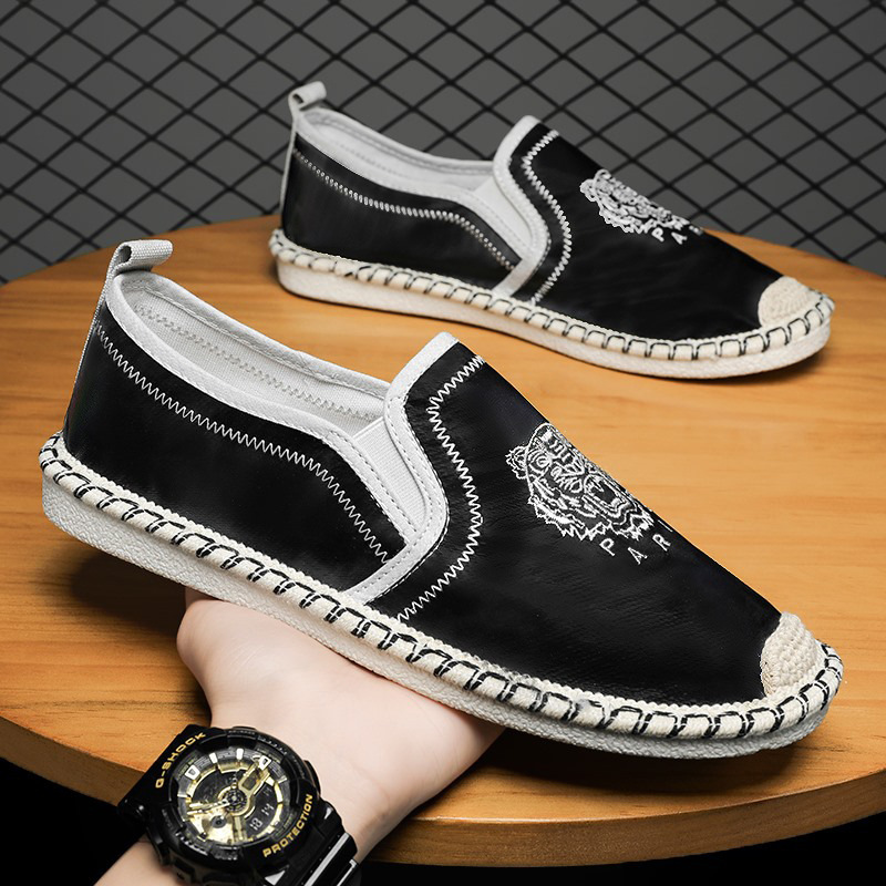 2026 Men's Shoes Summer Breathable Casual Canvas Sneakers Slip-on Old Beijing Cloth Shoes Work Soft Luxury Shoes Sole Fisherman Trend Shoes